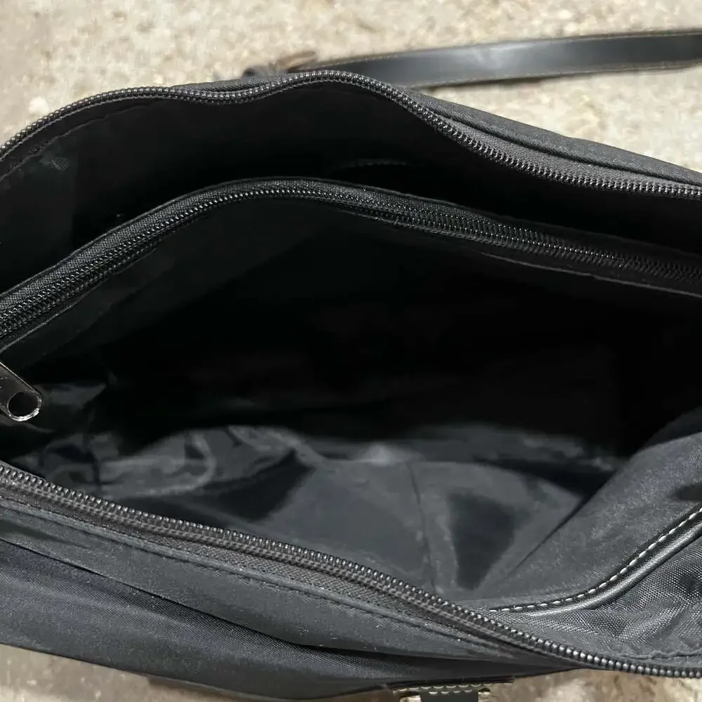 Etienne Aigner Black Nylon Shoulder Crossbody Bag